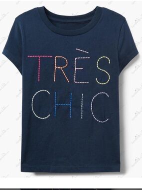 Gymboree Tres Chic French Tee Size 5/6